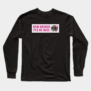 sad hamster driver meme Sticker, new driver pls be nice Long Sleeve T-Shirt